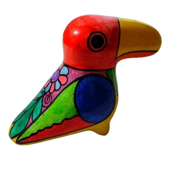 Toucan Bird Colourful Mexican Artisan Hand Crafted - Picture 3 of 6
